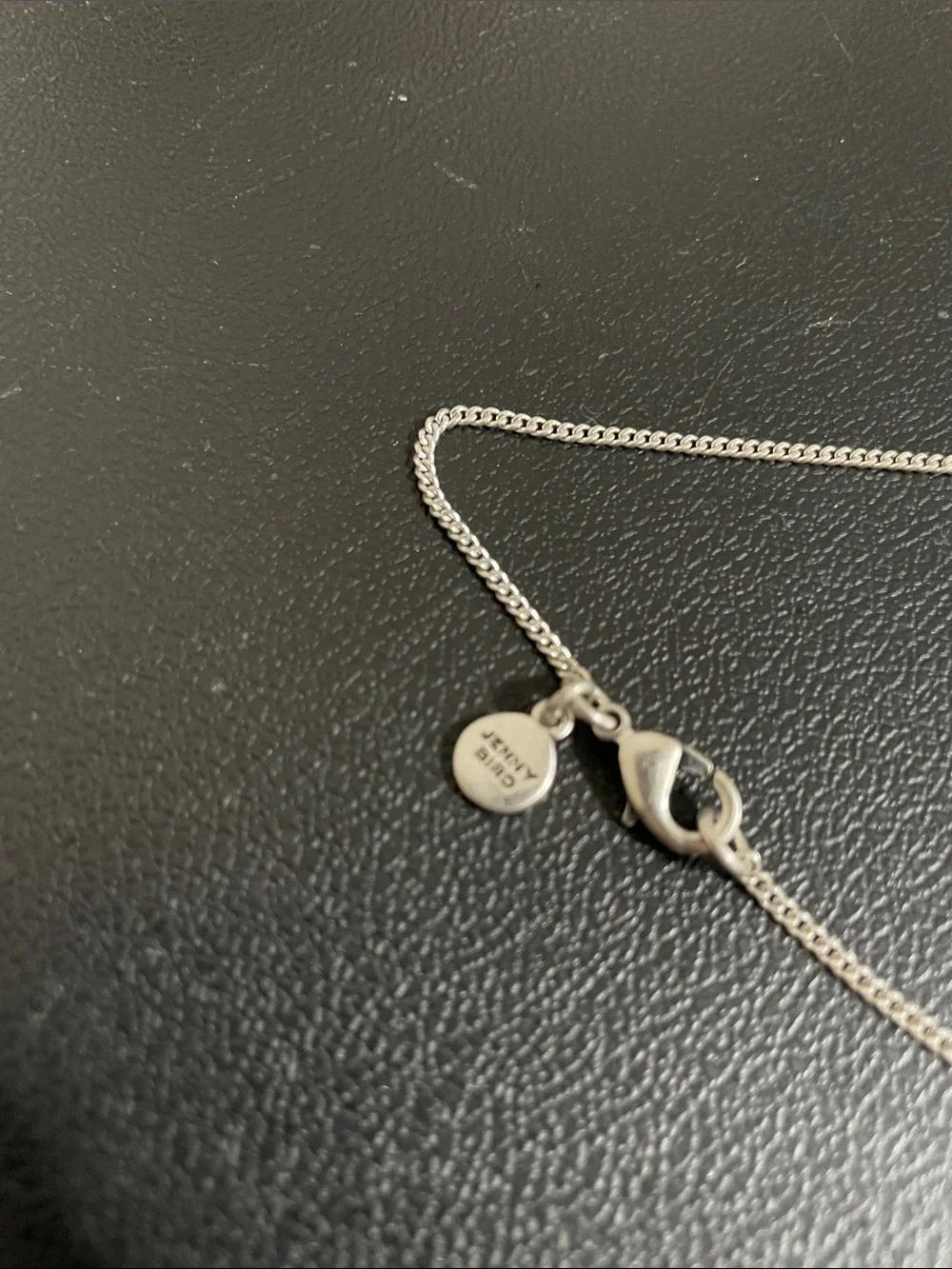 Jenny Bird Silver Colour Necklace with Circular Black Bar Pendant - Picture 4 of 5